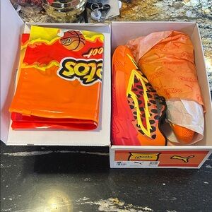 Puma Vibrant Orange and Red Sneakers